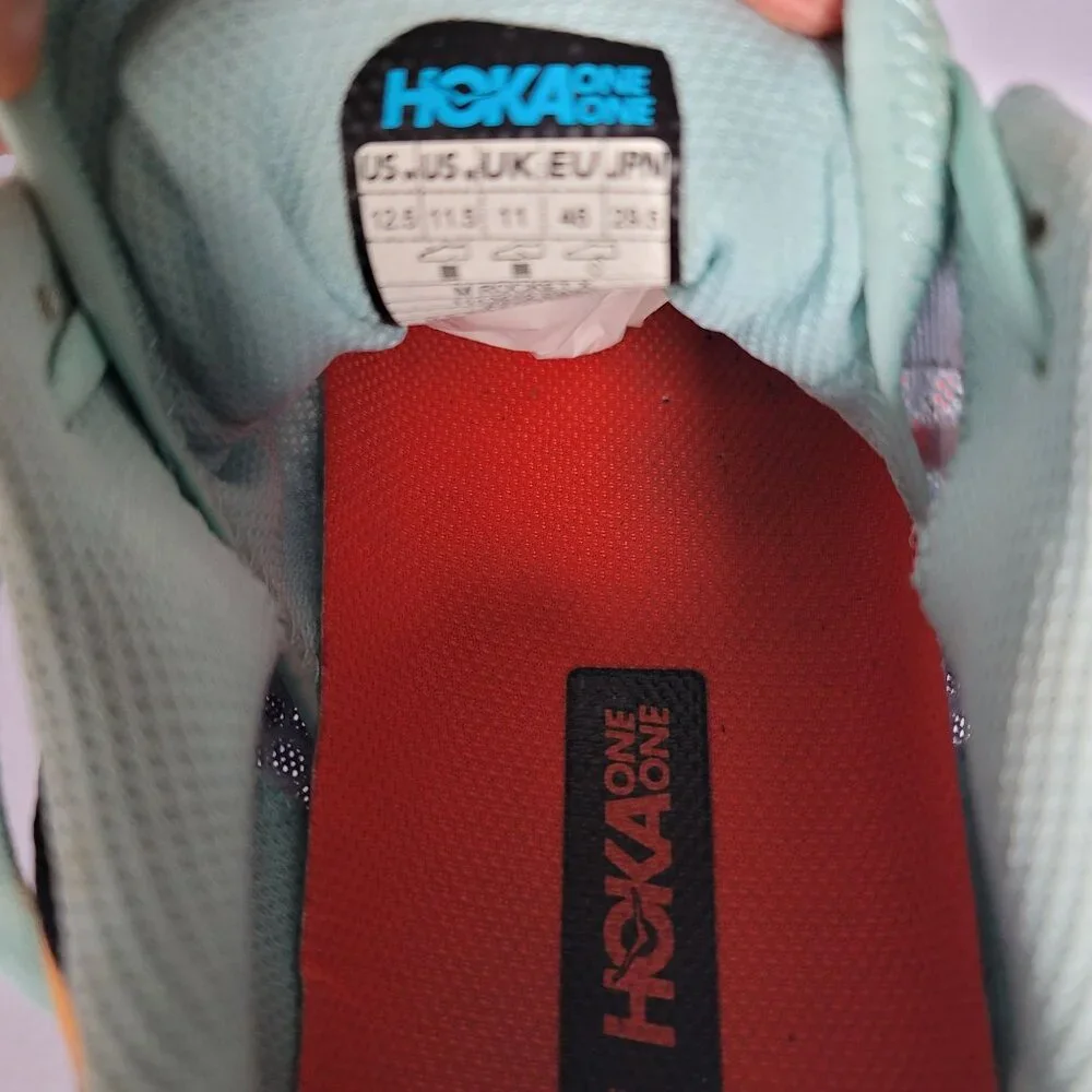 Hoka Unisex Rocket X Eggshell Blue-Black Running Shoes. Size Men 11.5/Women 12.5 - Picture 7 of 10